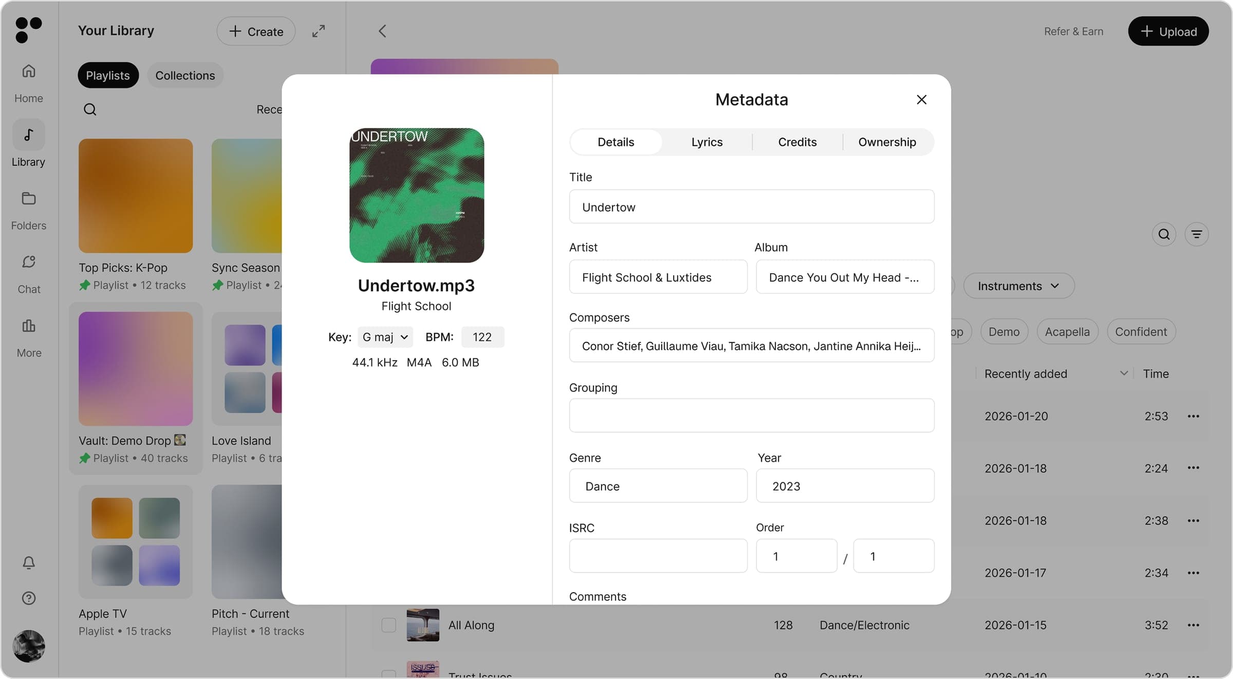 Metadata management in Postal